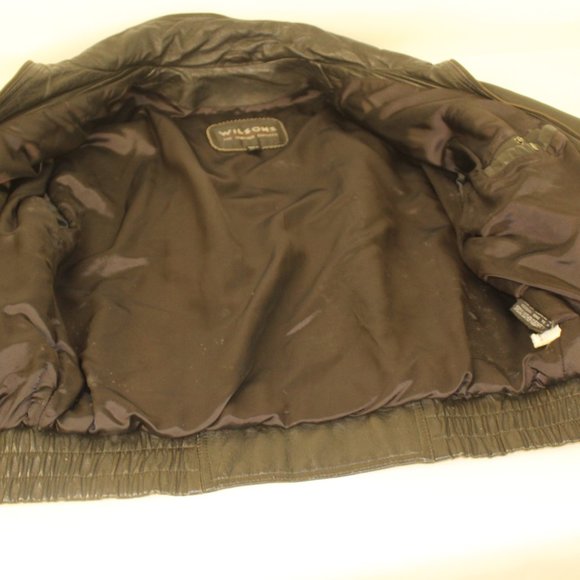 Wilsons Black Leather Jacket with Butterfly - Picture 7 of 12